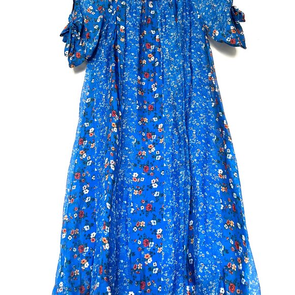 Cobalt blue made in Italy silk blend dress - Picture 7 of 8